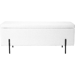 Image showing the Catania Boucle Storage Bench, White product.