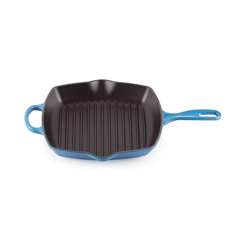 Signature Cast Iron Square Grillit, 26cm, Azure