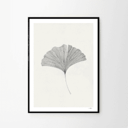 Image showing the Grinko Leaf - Ana Frois Art print, H70 x D50cm, Multi product.