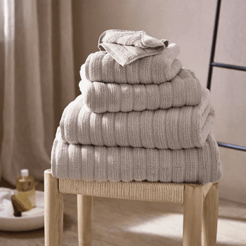 Image showing the Rib Hydrocotton Hand Towel, 50 x 90cm, Oatmeal product.