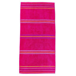Image showing the Rainbow Beach Towels Set, Pink, Pink product.