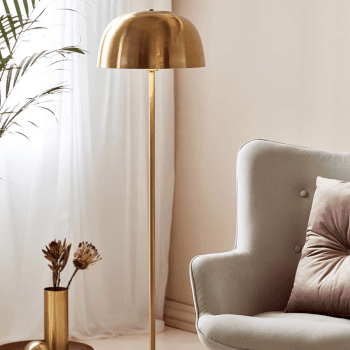 Image showing the Cera Floor Lamp, H140cm, Brass product.