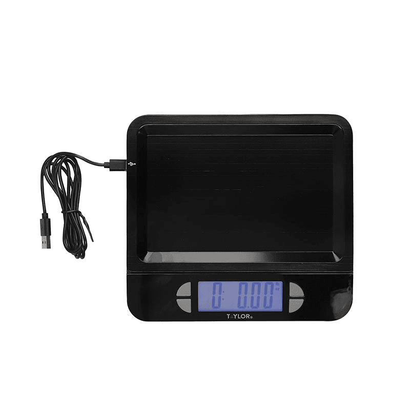 Dual USB Rechargeable Digital Scale, 5KG, Black