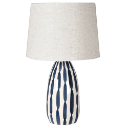 Image showing the Handpainted Table Lamp, H57cm, Indigo product.
