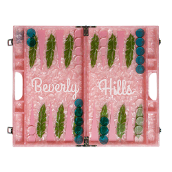 Image showing the Beverly Hills Backgammon Board, L45 x W38cm, Pink product.