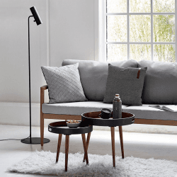 Image showing the Mib Floor Lamp, H141cm, Black product.
