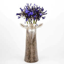 Image showing the Goat Large Flower Vase, H26cm, Brown product.