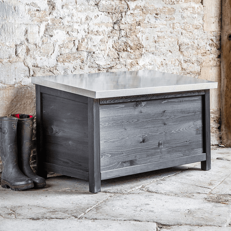 Moreton Outdoor storage box, H64 x D60 x W104cm, Grey/Black