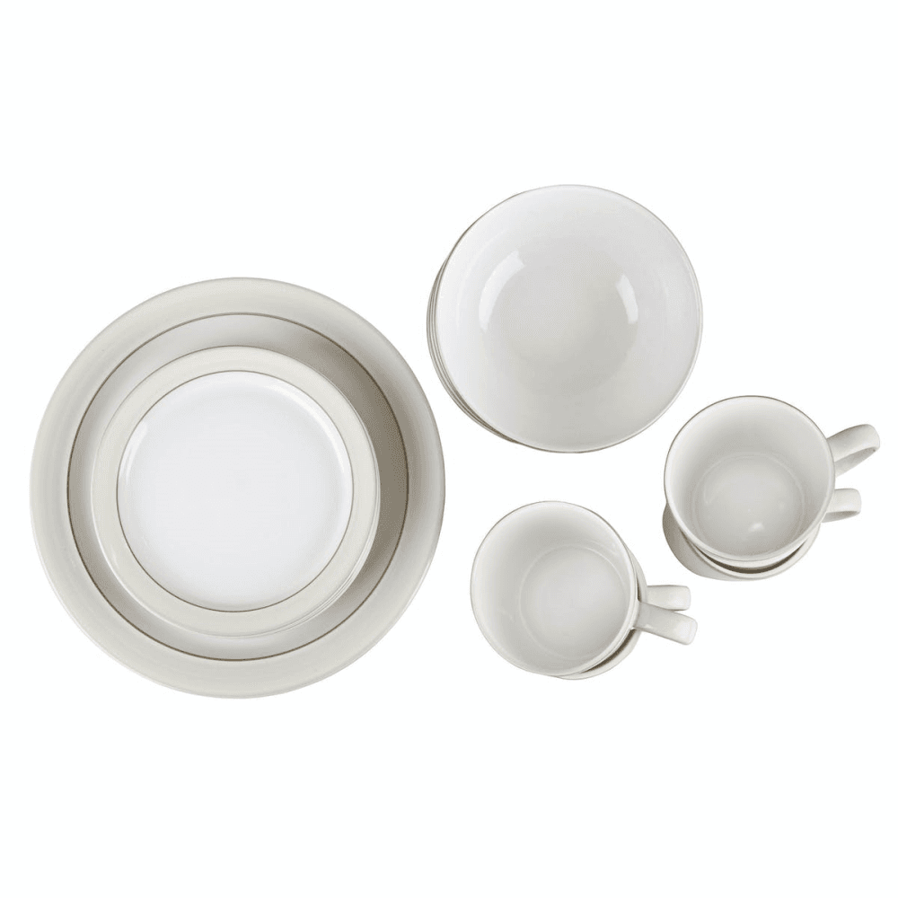 Natural Canvas 16 Piece Tableware Set
