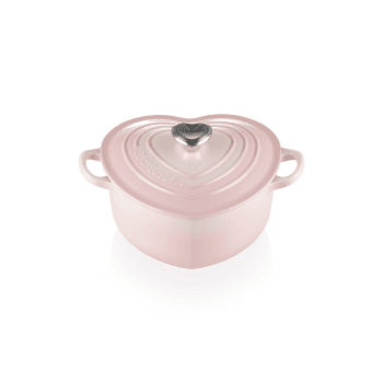 Image showing the Signature Cast Iron Heart Casserole, Shell Pink product.
