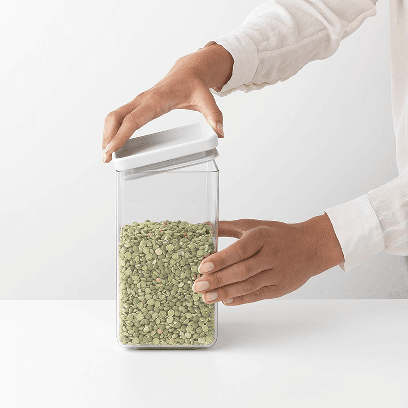 Tasty+ Square Canisters Set of 4, Light Grey