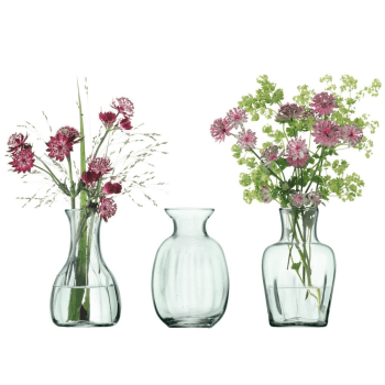 Image showing the Mia Mini vase trio, 11cm, recycled glass product.