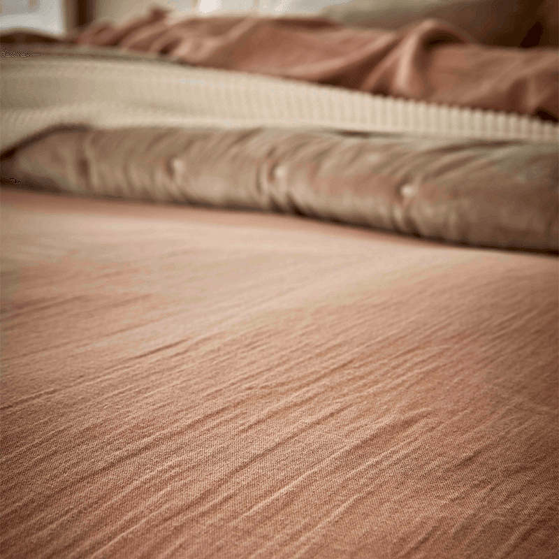 Organic Retreat Fitted Sheet, Super King, Clay