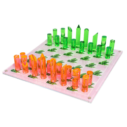Image showing the Beverly Hills Chess Set, L35.6 x W35.6cm, Pink product.