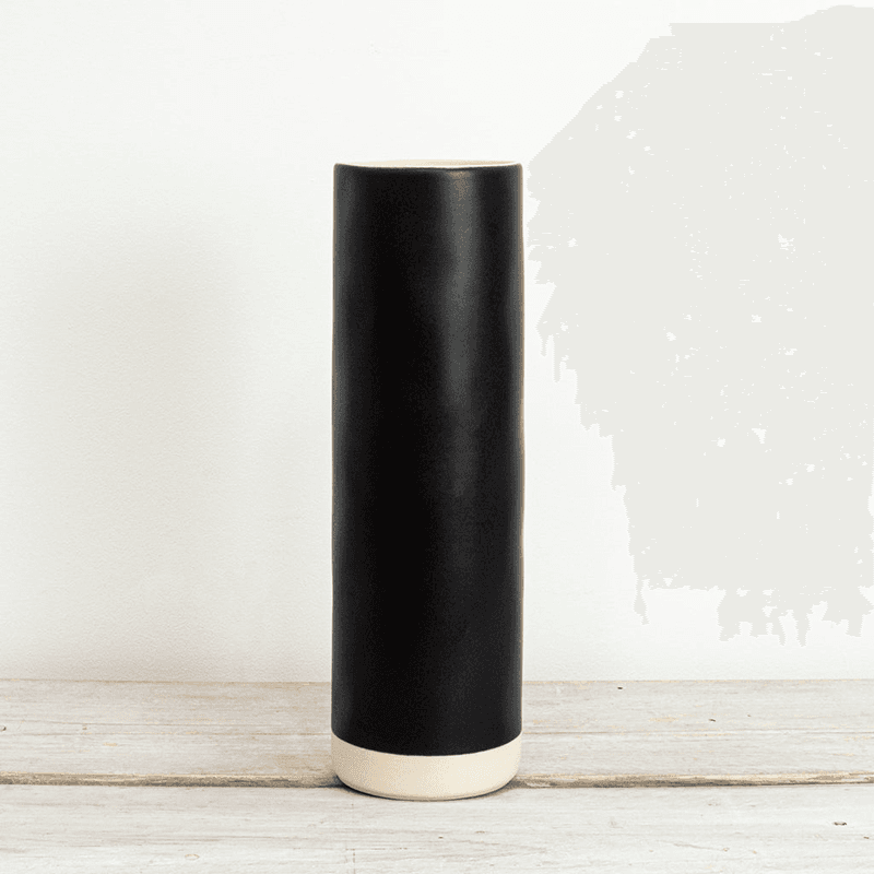Pitka Tall Vase, 30 x 9cm, Black