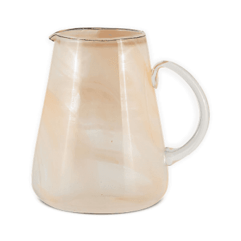 Image showing the Shirali Marble Swirl Jug, 2L, Apricot product.