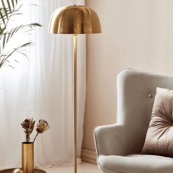 Image showing the Cera Floor Lamp, H140cm, Brass product.