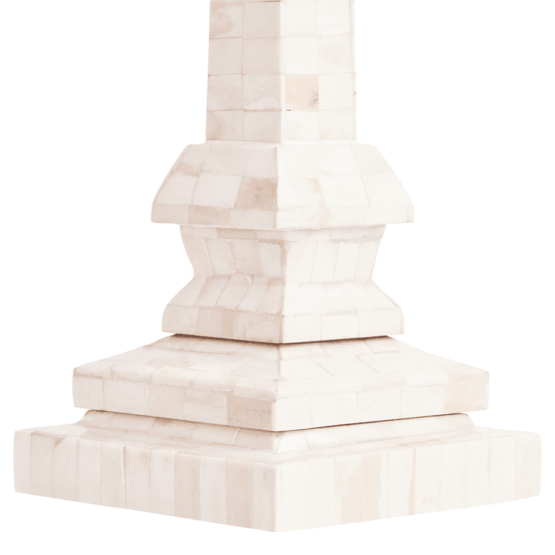 Makalu Bone Table Lamp, H46cm, White