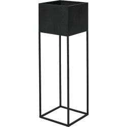 Image showing the Metal Set of 2 Metal Planters, Graphite product.