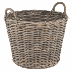 Image showing the Rattan Woven Round Laundry Basket, Natural product.