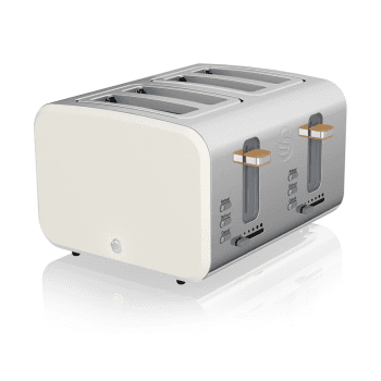 Image showing the Nordic 4-Slice Toaster, Cotton White product.