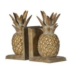 Image showing the Bookends, Pineapple, Golden, 20cm product.
