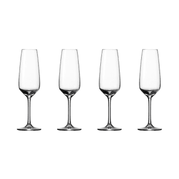 Image showing the Vivo Voice Set of 4 Champagne Flutes, 360ml, Clear product.