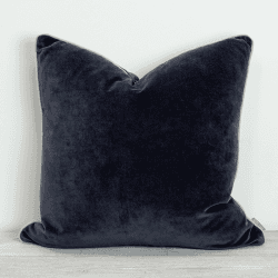 Image showing the Unari Velvet Cushion, 50 x 50cm, Indigo product.