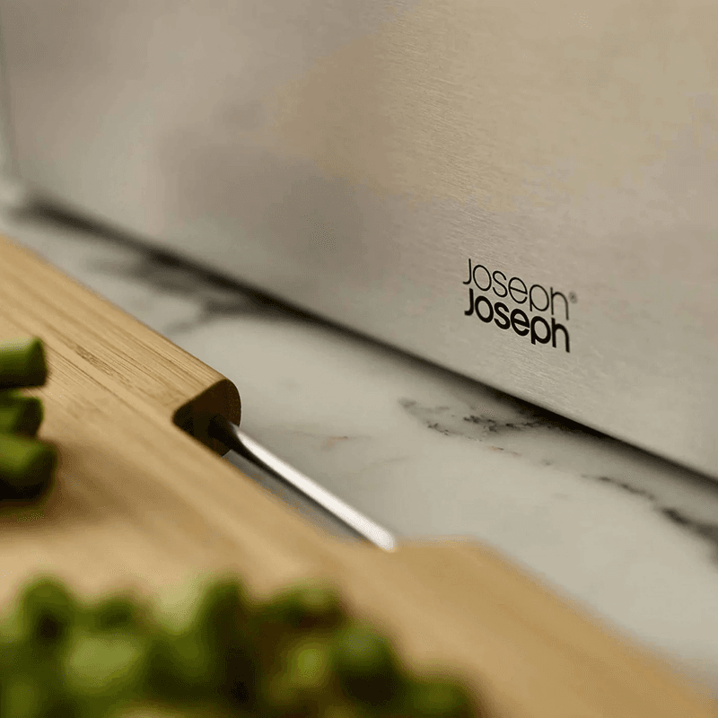 Folio Steel 3 Piece Chopping Board Set, Bamboo