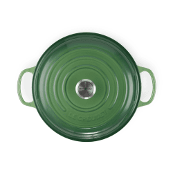 Image showing the Signature Cast Iron Shallow Casserole, 30cm, Bamboo product.