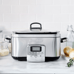 Image showing the Non-Stick Slow Cooker, 6L, Stainless Steel product.