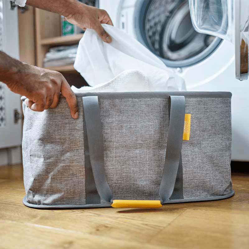 Hold-All Collapsible Laundry Basket, 35L, Grey