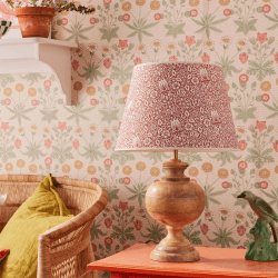 Image showing the Morris & Co. Straight Empire Shade, 25cm, Red House Borage product.