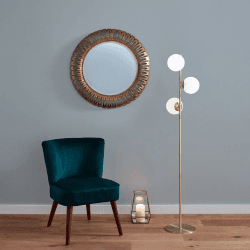 Image showing the Monroe Floor Lamp, Gold, Gold product.