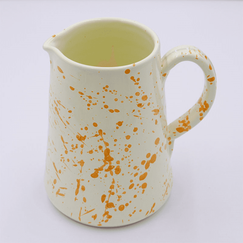 Splatter Jug, H18cm, Burnt Orange