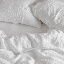 Image showing the Linen Pair of Standard Pillowcases, Snow product.