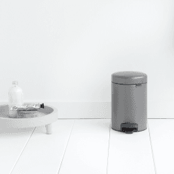 Image showing the newIcon Pedal bin, 3 litre, Platinum product.