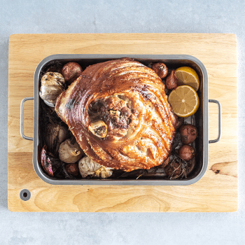 Image showing the Deep roasting pan, 32 x 23cm, Stainless Steel product.