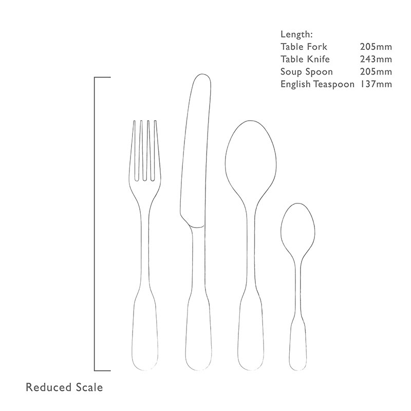 Fiddle Vintage Vintage 24 Piece Cutlery Set, Stainless Steel