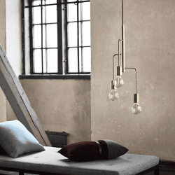 Image showing the Junction Chandelier, 60 cm, Brass product.