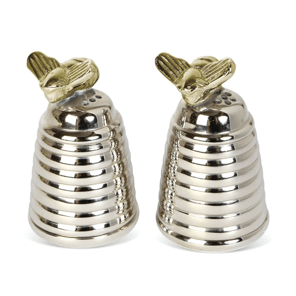 Bee Salt & pepper set, H6 x D4cm, Silver