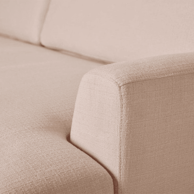Model 05 2 Seater Linen Sofa, Pink
