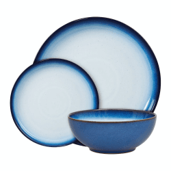 Image showing the Blue Haze 12 piece coupe tableware set, Blue product.