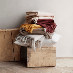 Image showing the Classic Throw, H200cm x W130cm, Bordeaux product.