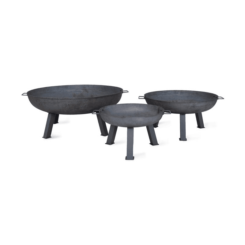 Foscot Medium fire pit, H37 x W75 x D75cm, Black