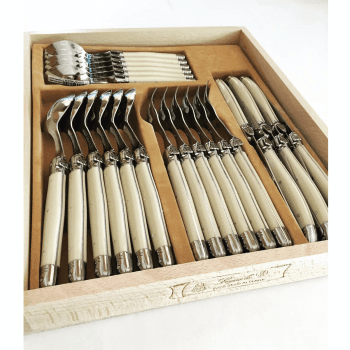 Image showing the 24 Piece Cutlery Set, Ivory Handle product.
