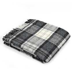 Image showing the Cottage Throw, 150 x 183cm, Grey Check product.