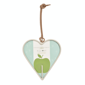 Image showing the Apple Bird Feeder, Heart, White/Blue product.