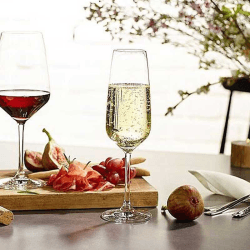 Image showing the Vivo Voice Set of 4 Champagne Flutes, 360ml, Clear product.