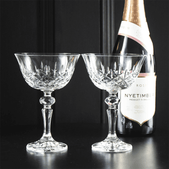 Image showing the London Set of 2 Champagne Coupes, 180ml, Clear product.